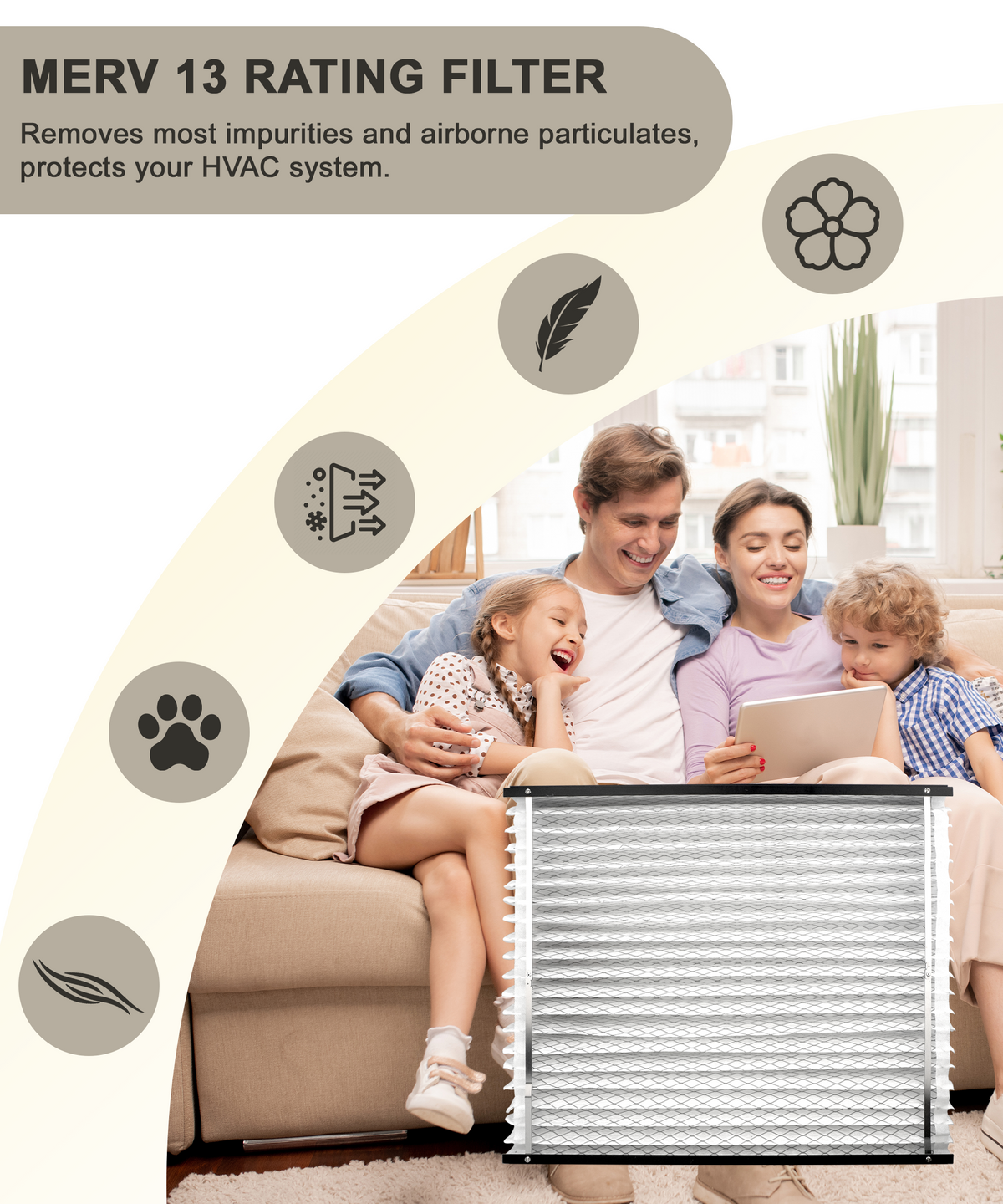 Halvique 213 MERV 13 Replacement Air Filter Compatible with AprilAire Air Purifiers