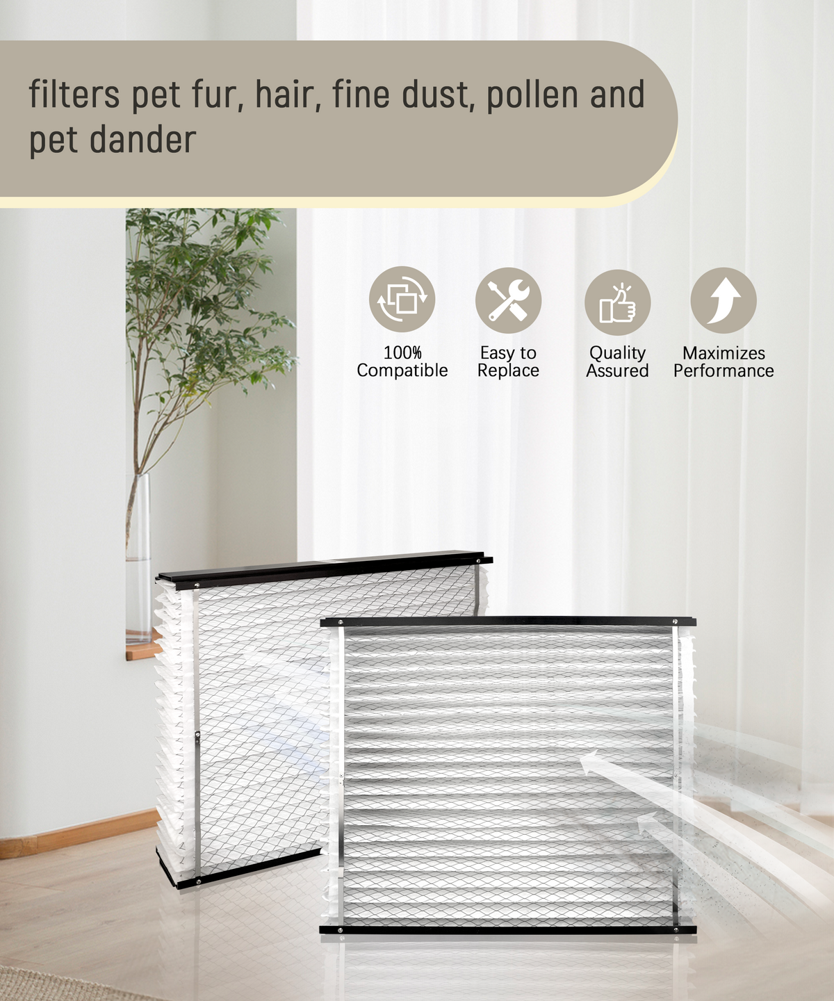 Halvique 213 MERV 13 Replacement Air Filter Compatible with AprilAire Air Purifiers