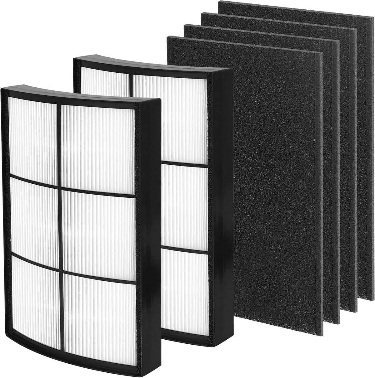 Halvique Breeze / PECOMPAP Replacement Filter Compatible with PureZone, 2 Main Filters + 4 Activated Carbon Pre-Filters
