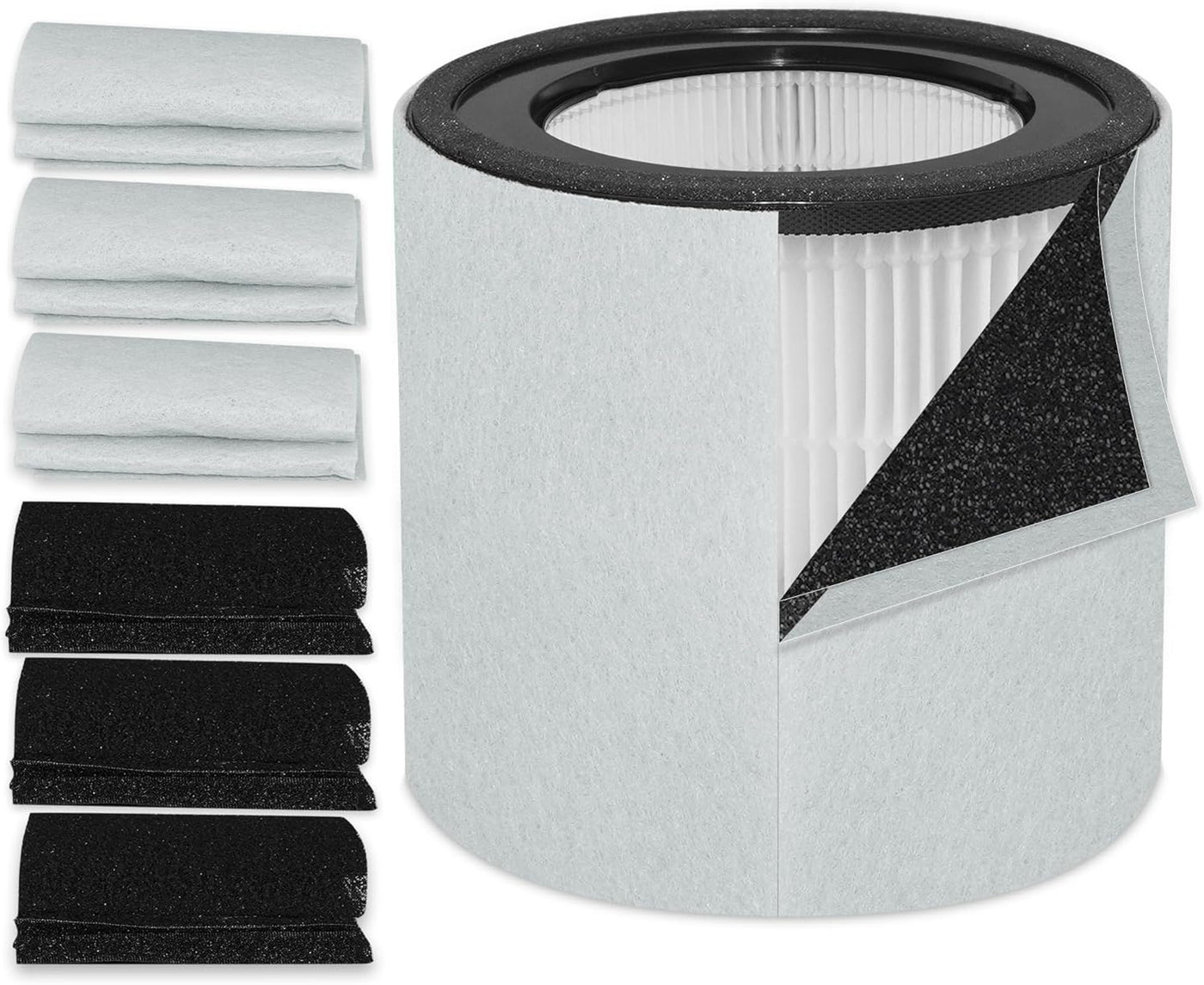 Halvique Z-3000 Replacement Filter Compatible with TruSens, 1 Main Filter + 4 Carbon Filters + 4 Pre-Filters