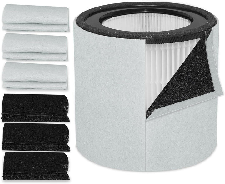 Halvique Z-3000 Replacement Filter Compatible with TruSens, 1 Main Filter + 4 Carbon Filters + 4 Pre-Filters