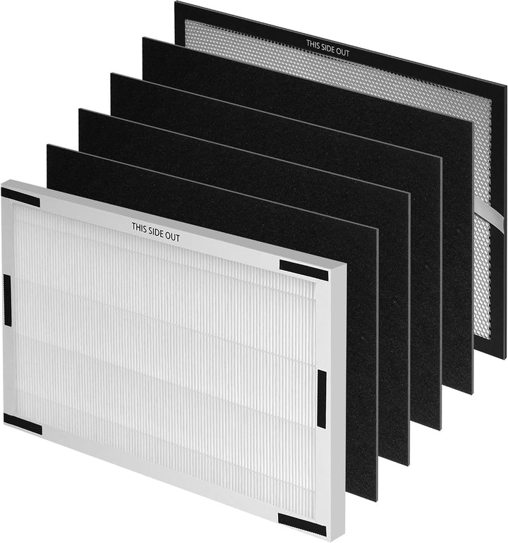 Halvique HF25630 Pure Platinum Replacement Filter Compatible with Lasko, 1 Main Filter + 1 Aluminum Honeycomb Filter + 4 Carbon Pre-Filters