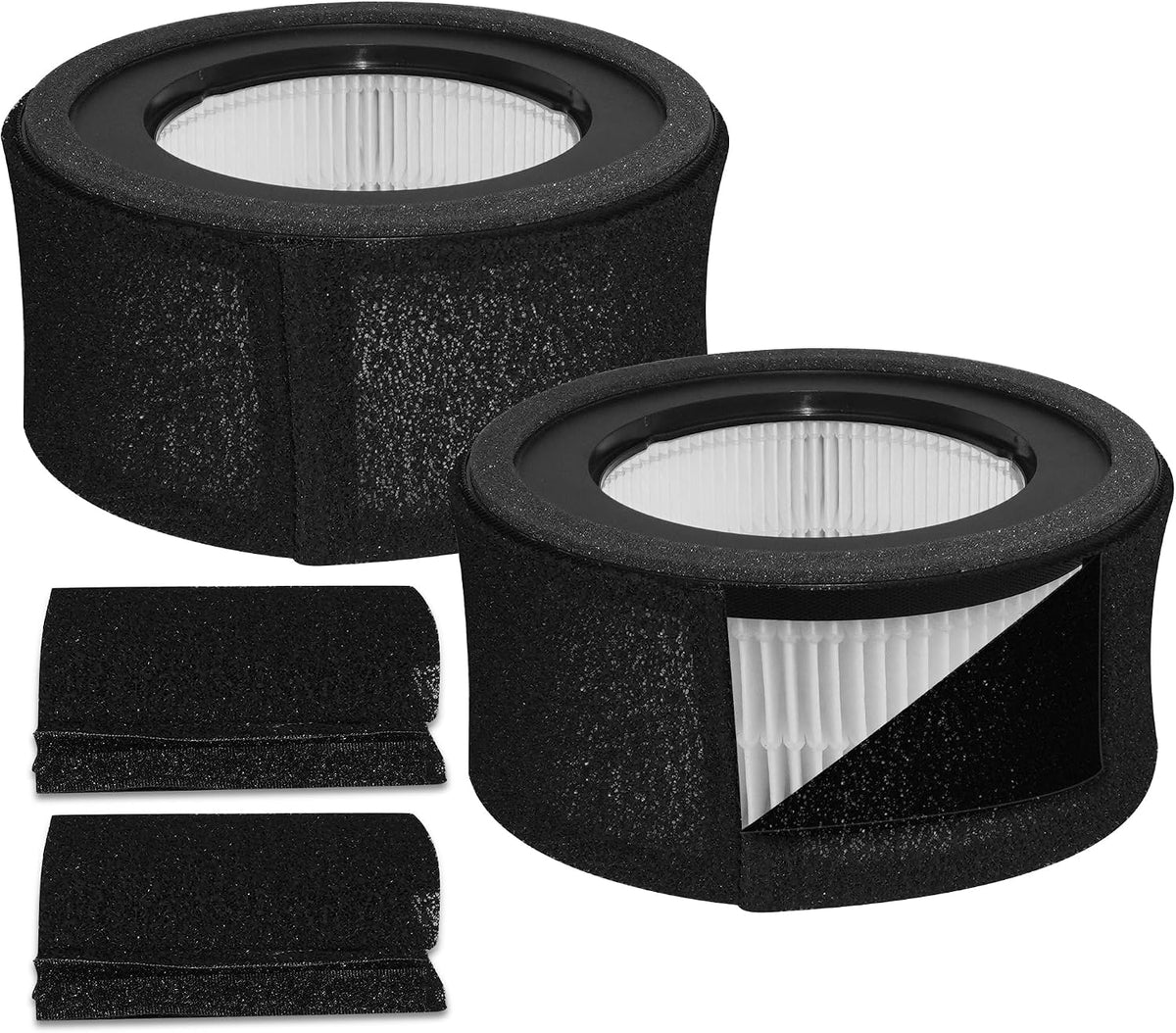 Halvique Z-1000 Replacement Filter Compatible with TruSens, 2 Main Filters + 4 Carbon Pre-Filters