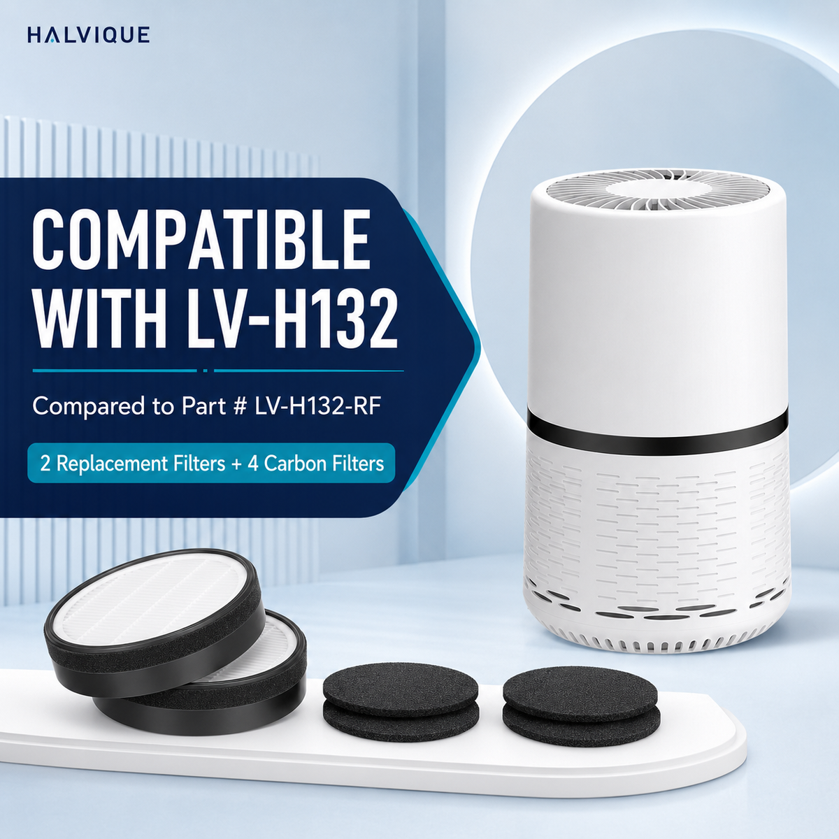 LV-H132 Replacement Filter Compatible with Levoit LV-H132, 2 Pack
