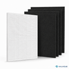 Halvique C545 Replacement Filter Compatible with Winix C545, 1 Main + 4 Carbon Filters