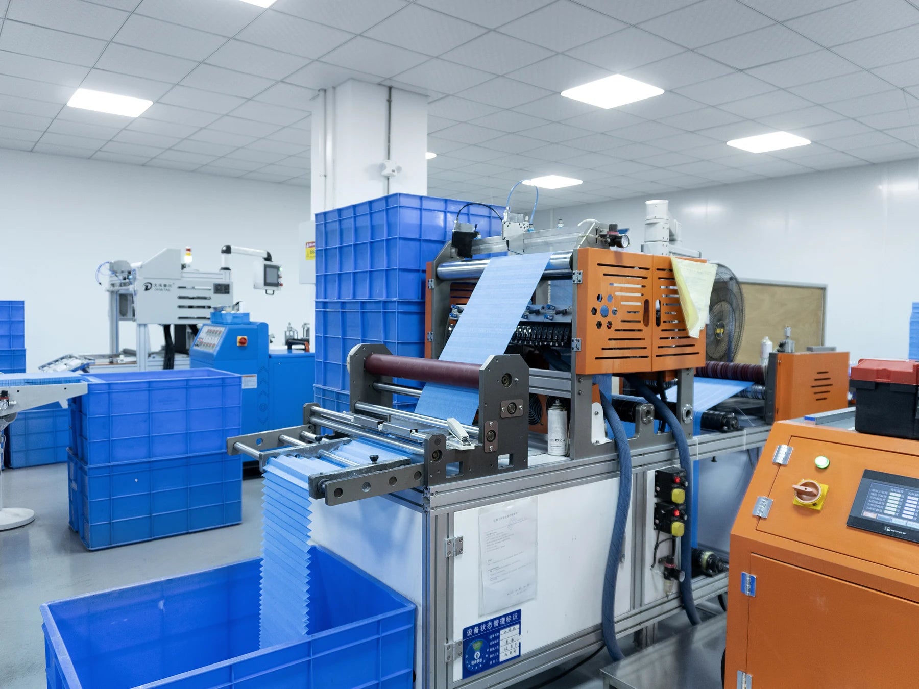 Automated equipment at Halvique manufacturing facility