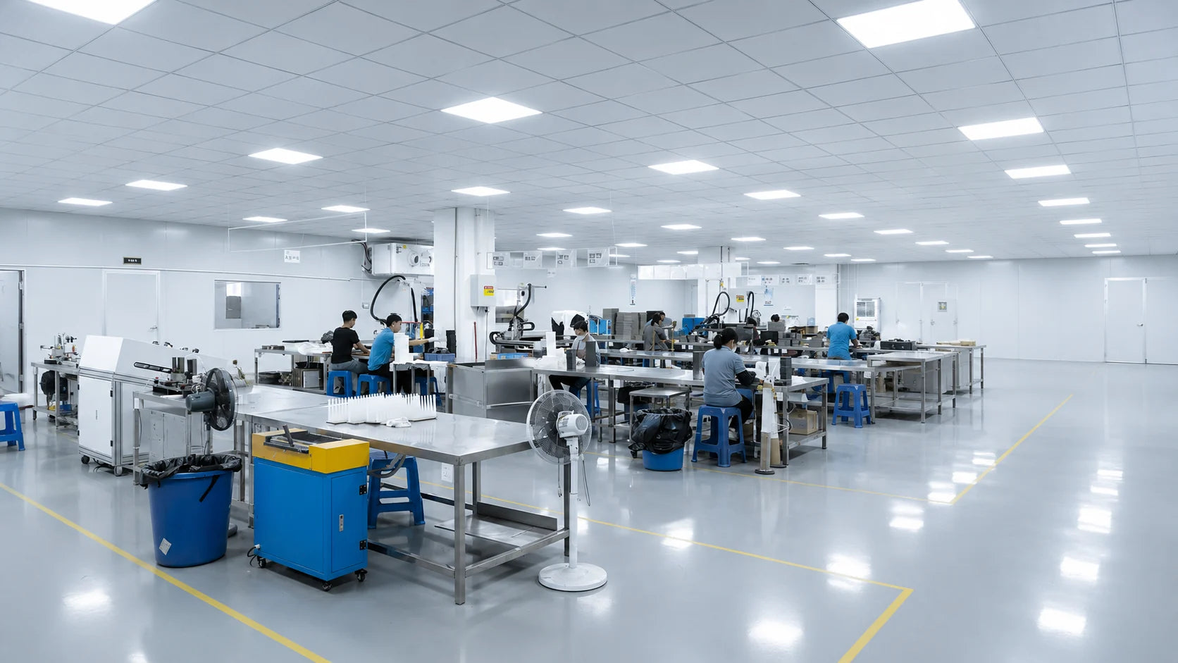 Clean manufacturing workshop for replacement air filter production