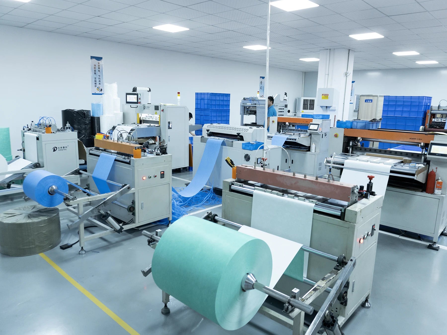 Filter media preparation at Halvique manufacturing facility
