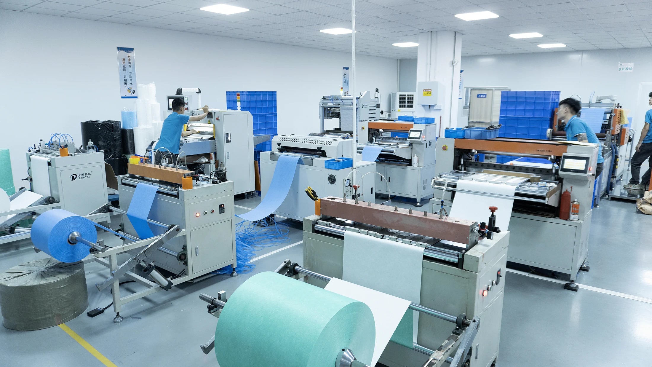 Replacement filter production line at Halvique manufacturing facility